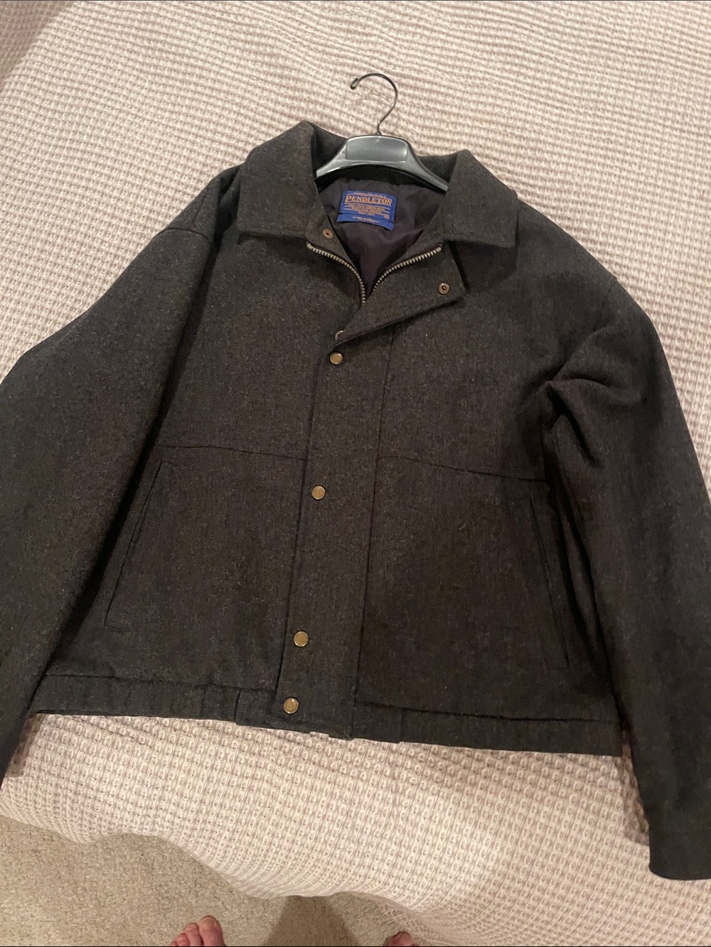 Pendleton Men's Charcoal Wool Shirt Jacket